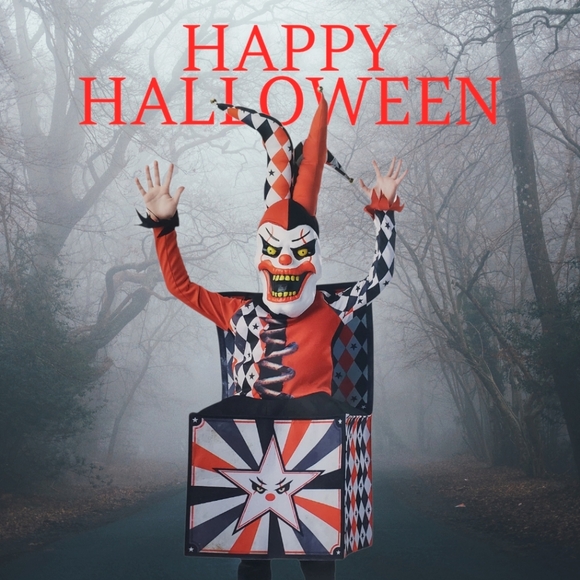 NWT Seasons USA Inc. Haunted Jack In The Box Costume Boy's Size S(4-6) - Picture 1 of 12